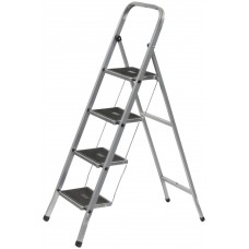 Лестница-стремянка стальная, 4 широкие ступени, Н=139 см, вес 6,7 кг (65383)