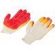 Перчатки вязаные х/б с двойной латексной заливкой наладонника (12469)