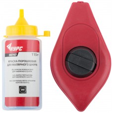 Шнур малярный отбойный, ABS пластиковый корпус 30 м + краска разметочная 115 гр. (04707)