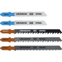 Набор полотна для лобзика T-хвост., по металлу/дереву, 5 шт URAGAN 159489-H5