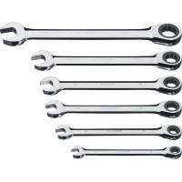 Набор ключей гаечных комбинированных трещоточных 6 шт 8-17 мм Профессионал ЗУБР 27074-H6