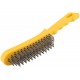 Корщетка стальная, желтая пластиковая ручка, 275 мм, 6-ти рядная (38440)