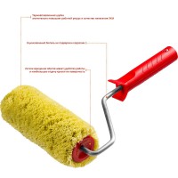 Малярный валик SYNTEX PRO, 48 х 180 мм, бюгель 8 мм, ворс 18 мм, полиакрил/полиэстер, все виды ЛКМ MIRAX 03815-18