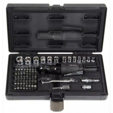 Пневмотрещотка 2в1 3/8 34 Нм (3,5 кГм), в наборе, 59пр., Licota, PAR-03017NK