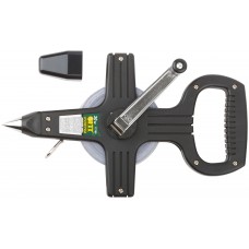 Рулетка геодезическая, стальная лента, черный открытый пластиковый корпус 30 м