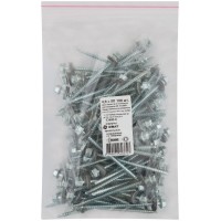 Шурупы кровельные некрашеные, со сверлом 4.8 х 80 100шт Фасовка (23480-0)