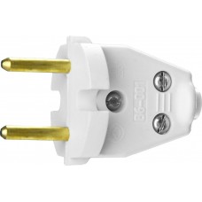 Прямая вилка белая 220 В IP44 СИБИН 55152-W