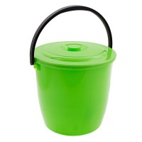 Ведро пластмассовое круглое 13 л, с крышкой, Light Elfe (92940)