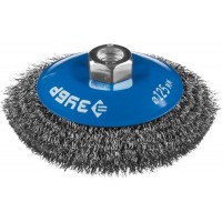 Щетка-крацовка коническая для УШМ 125 мм, витая стальная проволока 0.3 мм ЗУБР Профессионал 35265-125_z02