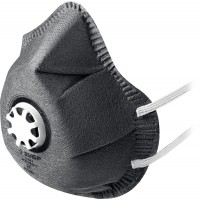 Полумаска фильтрующая ФГ-95 коническая, с угольным слоем, класс защиты FFP2, с клапаном выдоха ЗУБР 11168-2