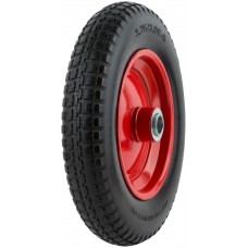 Колесо запасное полиуретановое 360х65 мм для тачек 77615; 77617; 77619; 77629 ( PU 3.25-8 ) ( посадка ширина 95 мм, диаметр 25,4 мм ) (77633)