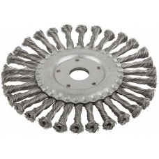 Корщетка, тип колесо, посадочный диаметр 22,2 мм, стальная витая проволока 180 мм (38932М)