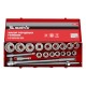 Набор торцевых головок 3/4, головки 19 х 50 мм, 20 предметов, в метал. боксе Matrix