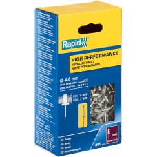 Алюминиевая высокопроизводительная заклепка R:High-performance-rivet, 4.0 х 10 мм, 500 шт RAPID 5001433