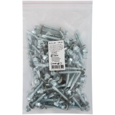 Шурупы кровельные оцинк. некрашеные, со сверлом М6,3 х 51 100шт. Фасовка (23128-0)