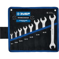 Набор ключей гаечных рожковых 8 шт 6-24 мм Профессионал ЗУБР 27010-H8