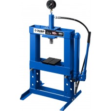Пресс гидравлический 10 т с гидронасосом и манометром ЗУБР ПГН-10 Профессионал 43072-10