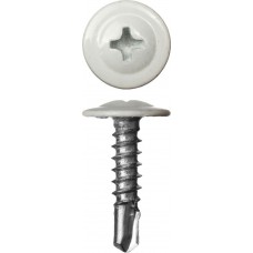 Саморез с пресс-шайбой и сверлом 16 х 4.2 мм, белый, 500 шт ЗУБР ПШМ-С 9003 300211-42-016-9003