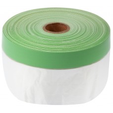 Укрывная пленка с ПЭ-лентой, статически заряжена, 7 мкр., 55 см х 25 м, Clever Cover, 30-7122