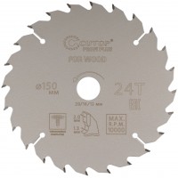 Диск пильный по дереву с тефлоновым покрытием 24Т, CUTOP Profi plus, 150 х 1,3/2,0 х 20/16/12 мм (75-15024Т)