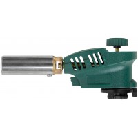 Горелка газовая на цанговый баллон, пласт.корпус, с пьезоподжигом, сопло 22 мм (67657М)