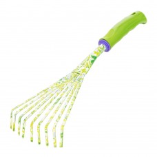Грабли веерные 9 - зубые, 130 х 415 мм, стальные, пластиковая рукоятка, Flower Green, Palisad (620425)