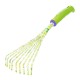 Грабли веерные 9 - зубые, 130 х 415 мм, стальные, пластиковая рукоятка, Flower Green, Palisad (620425)