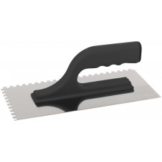 Кельма зубчатая 6 x 6, нержавеющая сталь, 270 x 130 мм, пластиковая ручка (30-2042)
