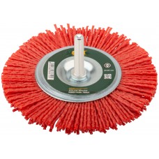 Корщетка-колесо нейлоновая со штифтом 100 мм (38610)