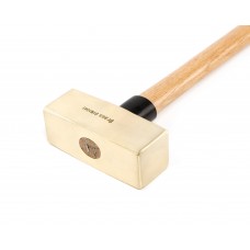 Кувалда тупоносая (немецкий тип) 1,8 кг латунь рукоятка дерево искробезопасная 2104B-1008, HORTZ