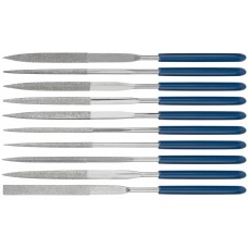 Надфили алмазные, ПВХ ручка, 3х140/50 мм, 10 шт. (42171)