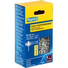 Алюминиевая высокопроизводительная заклепка R:High-performance-rivet, 4.0 х 8 мм, 500 шт RAPID 5001432