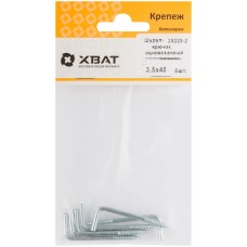Шуруп-крючок оцинкованный, 3,5 х 45 (фасовка 6 шт) (25223-2)