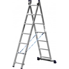 Алюминиевая двухсекционная лестница 7 ступеней со стабилизатором СИБИН 38823-07