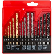 Сверла-комби, 16 шт., металл/бетон/дерево (36358)