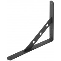 Уголок-кронштейн усиленный черный 250х200 мм (66106)