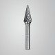 Борфреза твердосплавная 12?25 мм тип M конус с острым углом 25° хв-к 6 мм Профессионал ЗУБР 28811-12-25