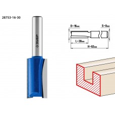 Фреза пазовая прямая 16?30 мм хвостовик 8 мм ЗУБР Профессионал 28753-16-30
