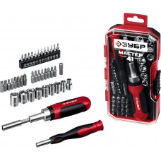 Набор: отвертка с насадками Мастер 41, 41 шт ЗУБР 25042