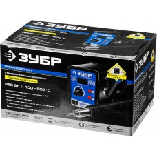 Паяльная станция термовоздушная цифровая 650 Вт, 100-500°C, 120 л/мин, 3 насадки, керамический нагреватель Профессионал ЗУБР ПСТ-650 55350