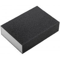 Губка шлифовальная алюминий-оксидная, 100х70х25 мм, средняя жесткость Р 180/ Р 360 (38370)