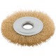 Корщетка дисковая прямая, посадочный диаметр 22,2 мм, стальная латунированная волнистая проволока 125 мм (39025)