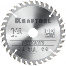 Пильный диск по дереву Precision, 140 х 20 мм, 36Т KRAFTOOL 36952-140-20