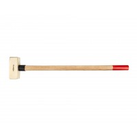 Кувалда тупоносая (немецкий тип) 5 кг латунь рукоятка дерево искробезопасная 2104B-1018,  HORTZ
