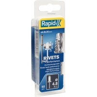 Алюминиевая заклепка 4.8 х 20 мм, 50 шт RAPID 5000391