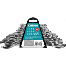 Набор рожковых гаечных ключей 12 шт 6 - 32 мм СИБИН 27014-H12
