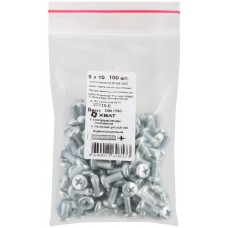 Винт с полуцилиндрич. головкой с полной резьбой оцинков. DIN 7985 5х10 100 шт Фасовка (27715-0)