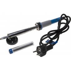 Электропаяльник 100 Вт, в наборе: припой + подставка, 2к рукоятка, клин, керамический нагреватель ЗУБР 55402-100