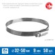 Хомут червячный Х-9Н 32 - 50 мм, накатная лента 9 мм, цинк, 50 шт ЗУБР 37807-50