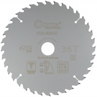 Диск пильный по дереву с тефлоновым покрытием 36Т, CUTOP Profi plus, 230 х 1,6/2,4 х 32/30/25,4/20 мм (75-23036Т)